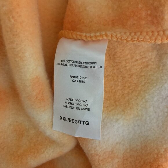 The Simpsons Tie Dye Hoodie Orange White Graphic Pullover XXL - Picture 5 of 5